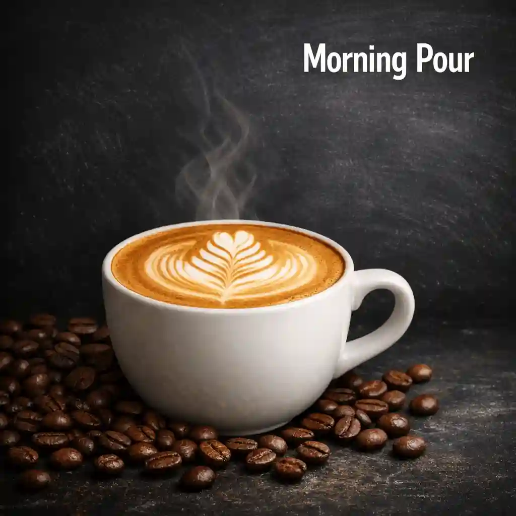 AI-generated coffee shop advertisement with crisp, accurate text rendering