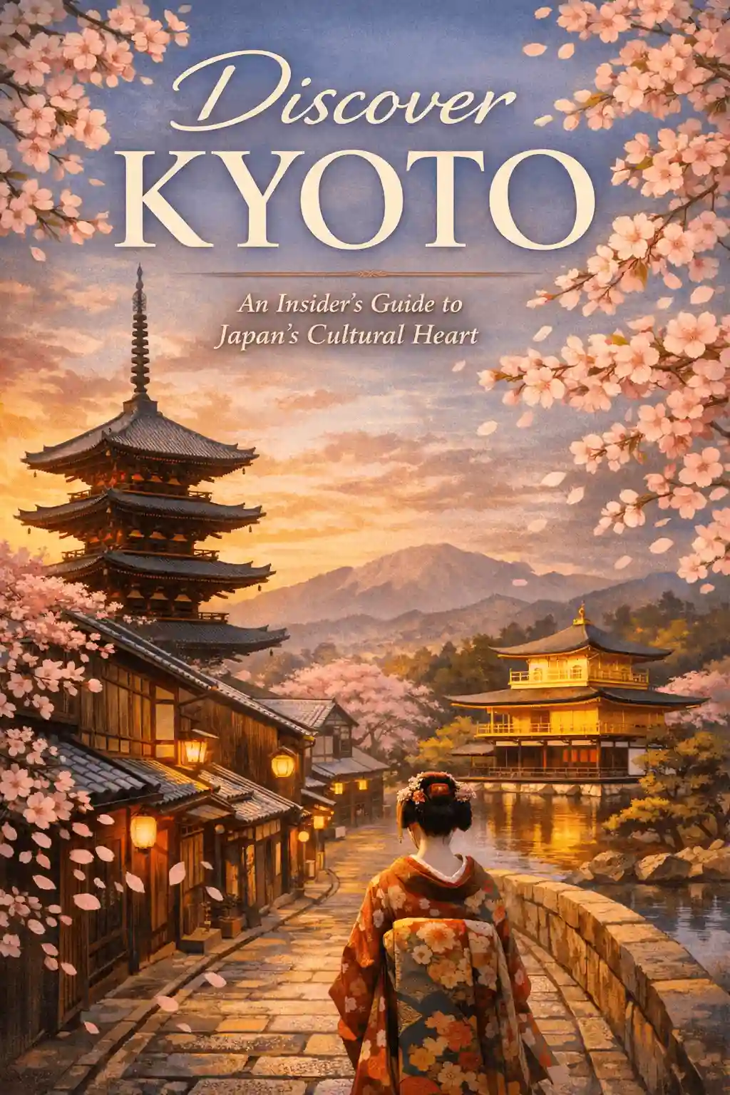 AI-generated Kyoto poster